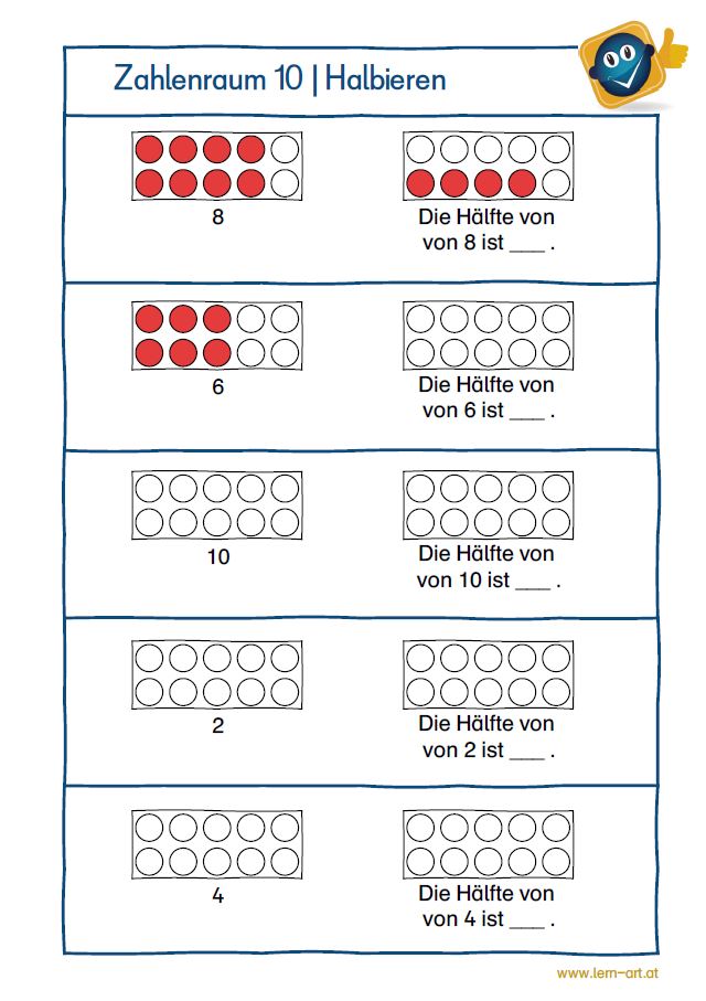 LernMaterialien | Übungsblätter Dyskalkulie - Zahlenraum 10